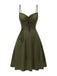 [Prévente] Chemise de nuit verte en satin à bretelles et lacets années 1940