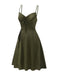 [Prévente] Chemise de nuit verte en satin à bretelles et lacets années 1940