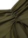 [Prévente] Chemise de nuit verte en satin à bretelles et lacets années 1940