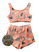 Ensemble pyjama polaire fantôme orange Halloween années 1960