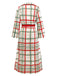 [Pré-vente] Robe de chambre de Noël à carreaux col pétale et revers des années 1950