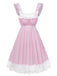 [Prévente] Rose Pâle Dentelle Nœud Tulle Chemise de Nuit Années 1950 2