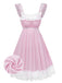 [Prévente] Rose Pâle Dentelle Nœud Tulle Chemise de Nuit Années 1950