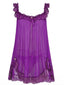 Nuisette babydoll en tulle transparent violette années 1950