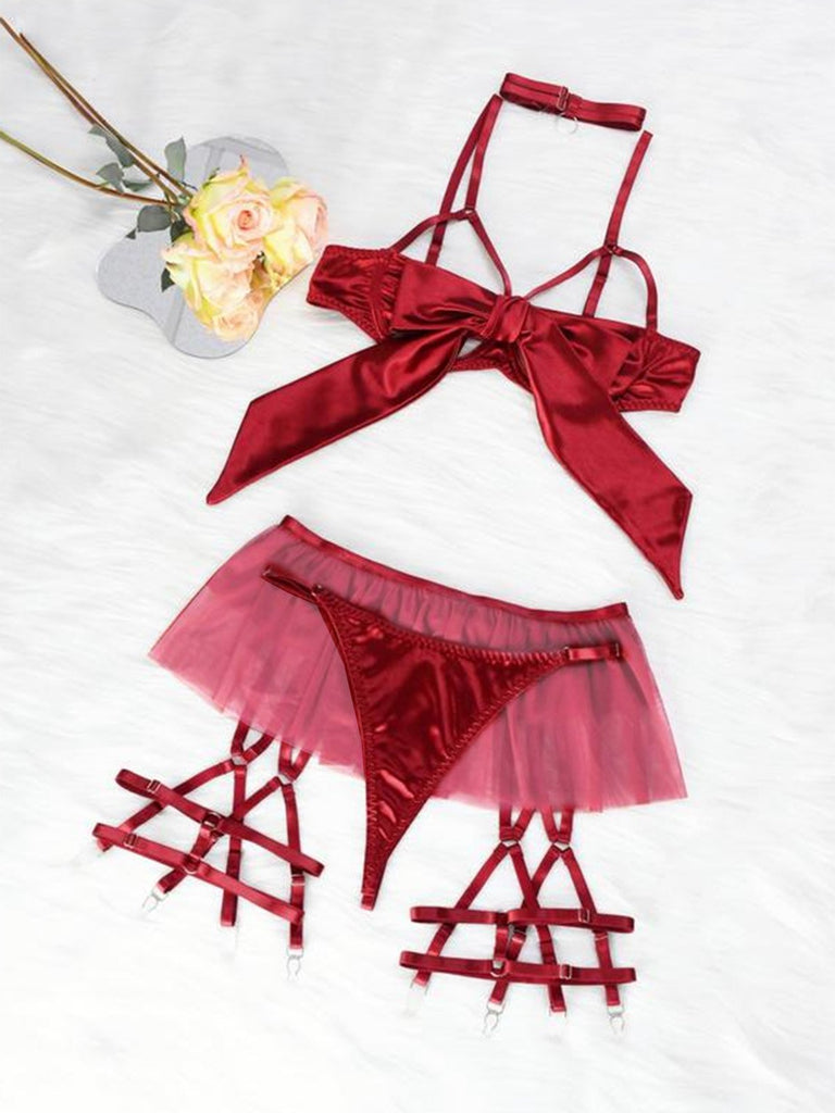 Ensemble pyjama patchwork en maille nœud années 1960