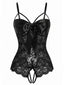 [Prévente] Lingerie noire en dentelle et satin avec nœud années 1970