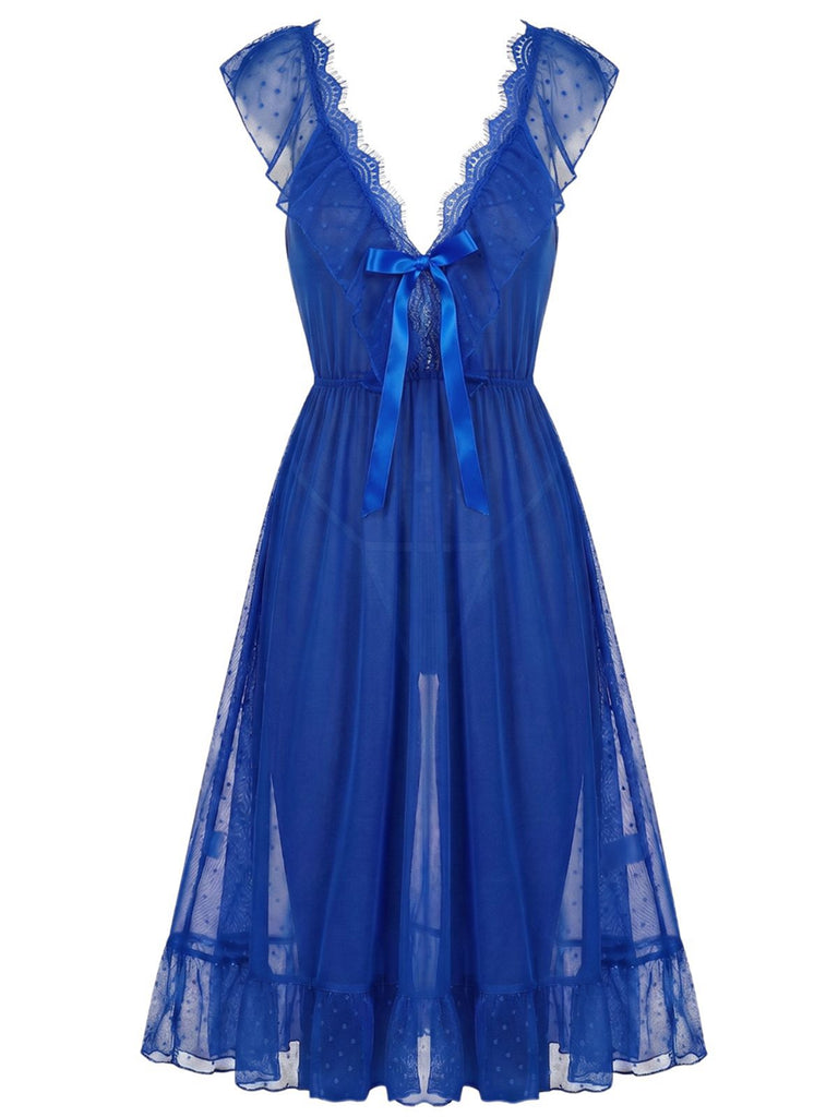 Chemise de nuit rose princesse en tulle années 1930