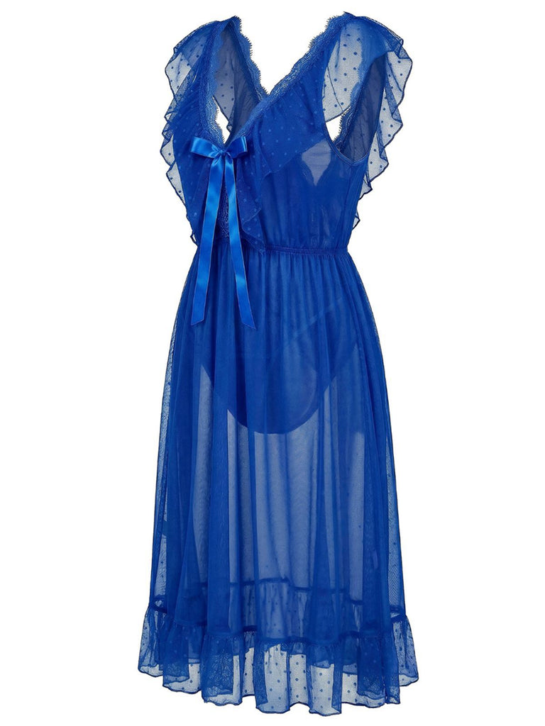 Chemise de nuit rose princesse en tulle années 1930
