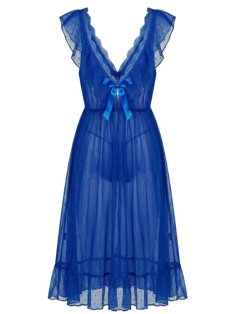 Chemise de nuit rose princesse en tulle années 1930