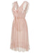 Chemise de nuit rose princesse en tulle années 1930