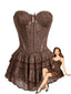 Lingerie corset volants étagés et dentelle florale années 1980