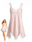 Chemise De Nuit Rose Satin Dentelle Années 30