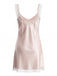 Chemise de Nuit Satin Dentelle Décolleté Arrondi Rose années 30 3