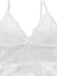Nuisette à Bretelles Spaghetti Volants Satin Dentelle Années 50