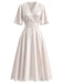 [Prévente] Nuisette Satin Petites Fleurs Convertible Ruched Ourlet Années 1950 3