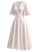 [Prévente] Nuisette Satin Petites Fleurs Convertible Ruched Ourlet Années 1950 5