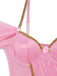 Ensemble 4 Pièces Lingerie Body Tutu Ballet Pailleté Rose Années 60