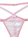 Ensemble Pyjama Florale Dentelle Épaules Dénudées Rose Années 1960 6