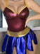 Set Nuisette Cosplay Super-Héroïne Métallique Années 1980