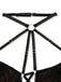 Sleepwear Gothique Spiderweb Filet Halter Crop Lingerie Ensemble Années 1980