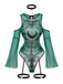 Set Lingerie Céleste Whimsigoth à Épaules Dénudées Années 1980
