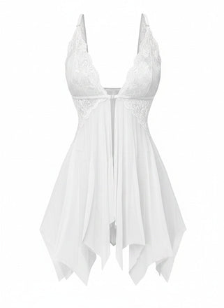 1980s Lace Mesh Sleepwear Classic Nightgown 10