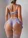 Nuisette dentelle motifs floraux Vert Foncé années 1960