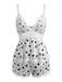 Set Pyjama Babydoll en Dentelle Chat Halloween Années 1950