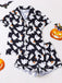 Pyjama Noir Halloween Imprimé Fantôme Chemise & Short Années 1950 4
