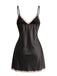 Sleepwear Satin Dentelle Trim Slip Nightgown Années 1930