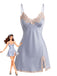 Sleepwear Satin Dentelle Trim Slip Nightgown Années 1930