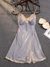 Sleepwear Satin Dentelle Trim Slip Nightgown Années 1930