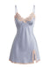 Sleepwear Satin Dentelle Trim Slip Nightgown Années 1930