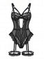 Lingerie Body Dentelle Découpé avec Jarretière Années 1950