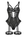Ensemble Lingerie Body Dentelle Découpé avec Jarretière Années 1950 11
