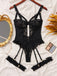 Ensemble Lingerie Body Dentelle Découpé avec Jarretière Années 1950 14