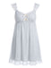 Chemise de Nuit Babydoll Mesh à Volants Nœud Années 1950 2