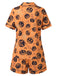 Ensemble pyjama court d’Halloween à imprimé citrouilles années 1940