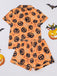 Ensemble pyjama court d’Halloween à imprimé citrouilles années 1940