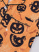Ensemble pyjama court d’Halloween à imprimé citrouilles années 1940
