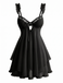 Sleepwear Volant Ourlet Nœud Babydoll Slip Nightgown Années 1950