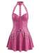 Lingerie babydoll en similicuir à œillets, chaînes et dos nu années 1950 - 10