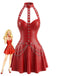 Lingerie babydoll en similicuir à œillets, chaînes et dos nu années 1950 - 1