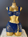 Ensemble lingerie en dentelle florale à laçage croisé années 1950