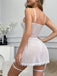Ensemble nuisette en dentelle à bretelles et tulle transparent années 1950 - 20