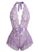 Lingerie transparente en satin et dentelle à nœud et fines bretelles années 1930