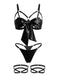 Ensemble lingerie vert à découpes, nœud et fines bretelles années 1930 - 6