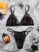 Ensemble lingerie noir d’Halloween à citrouille en peluche et tulle transparent années 1940