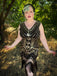 Robe Charleston Vintage Année 20 Gatsby à Franges Paillettes Soirée