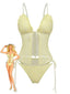 Tankini tissu double couche tricoté dentelle 1940s
